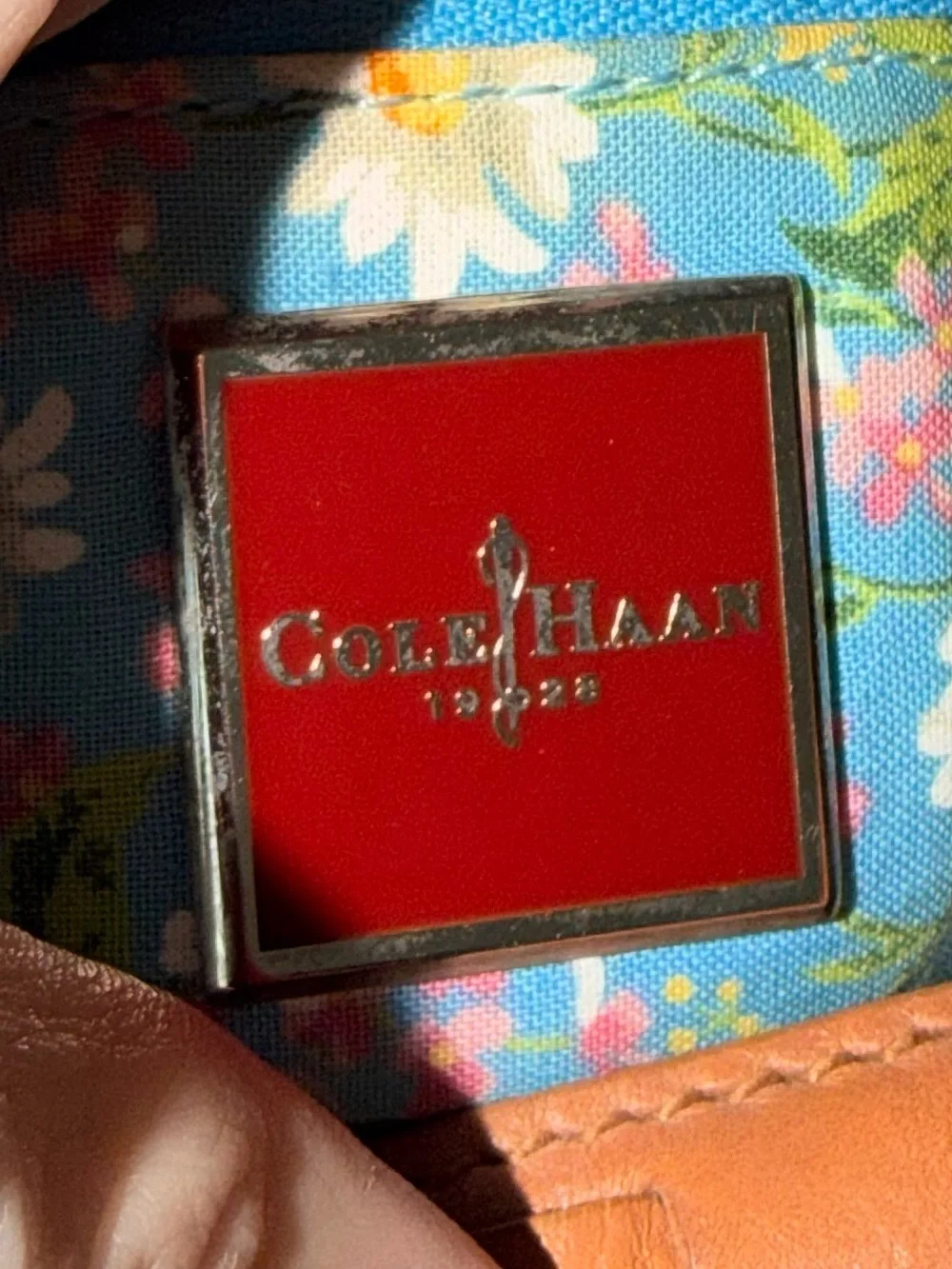 Vintage Y2K Cole Haan Straw Leather Shoulder Bag
